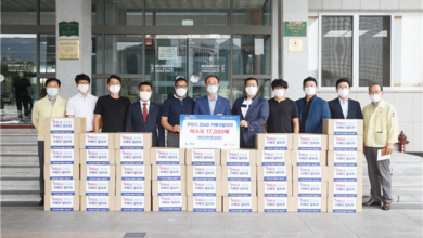 Photo of 구미시 3040 거북이달리자, 마스크 1만7천매 기탁