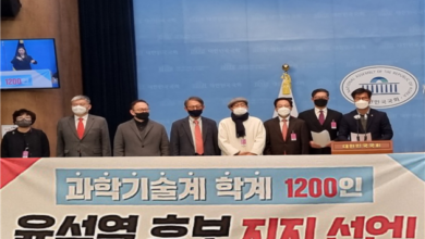 Photo of 과학기술인 1,250여명 윤석열 후보지지 선언
