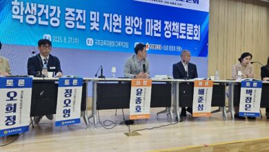 Photo of 구미교육지원청, 학생건강증진 정책토론회 열려(좌장)윤종호 교육위원